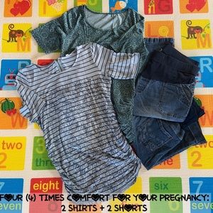 Bundle/lot: Maternity Tees + Shorts